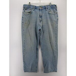 Carhartt Jeans 40X32 Relaxed Fit Denim Straight Work Wear Pants B450 *